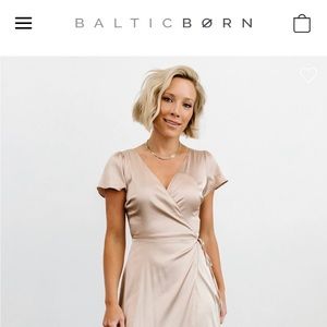 Krystal Satin Wrap Gown by Baltic Born